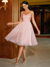 V Neck Sleeveless Sequin Pink Homecoming Dress RH30013